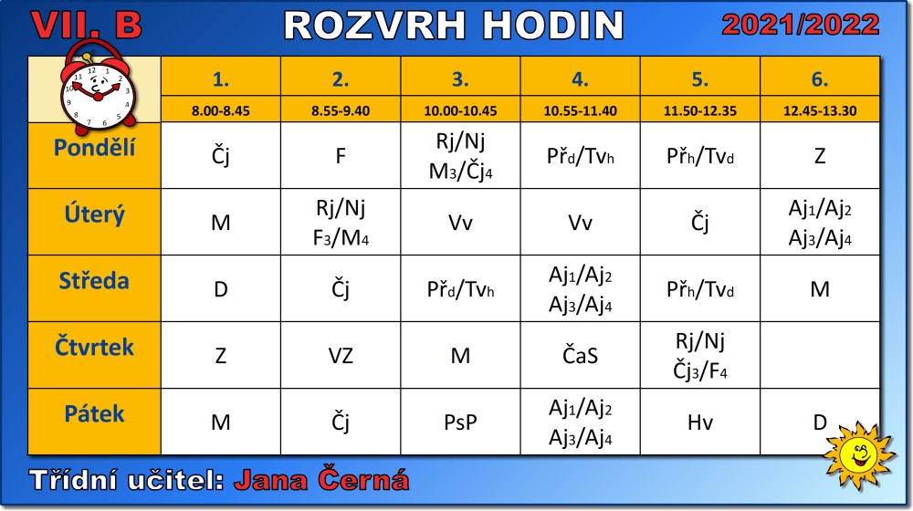 Rozvrh Hodin B Z Kladn Kola Ostrava Mati N